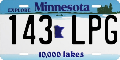 MN license plate 143LPG