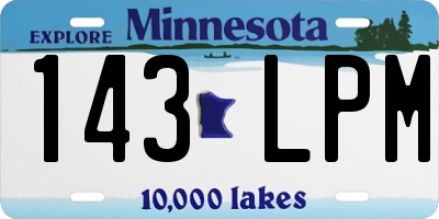 MN license plate 143LPM