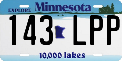 MN license plate 143LPP