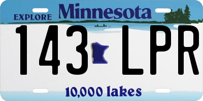 MN license plate 143LPR