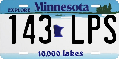 MN license plate 143LPS