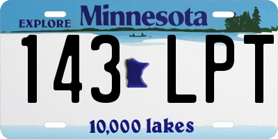 MN license plate 143LPT