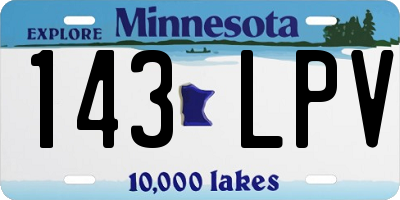 MN license plate 143LPV