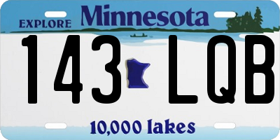 MN license plate 143LQB