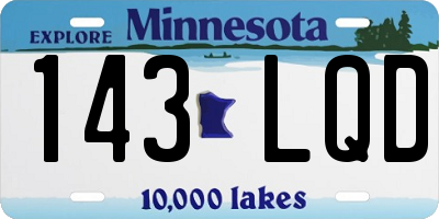 MN license plate 143LQD