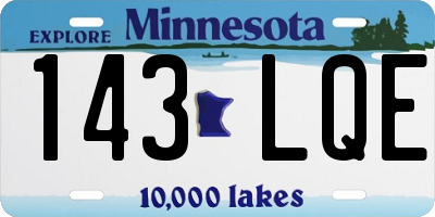 MN license plate 143LQE