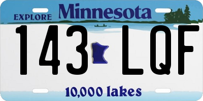 MN license plate 143LQF