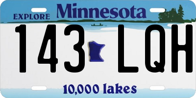 MN license plate 143LQH