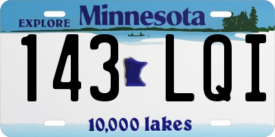 MN license plate 143LQI