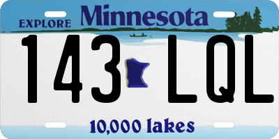 MN license plate 143LQL