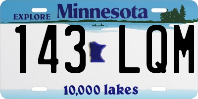 MN license plate 143LQM
