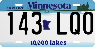 MN license plate 143LQO