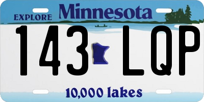 MN license plate 143LQP