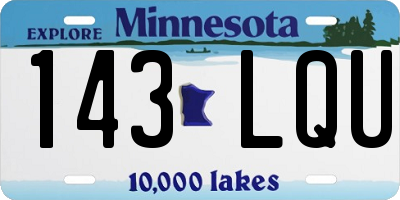 MN license plate 143LQU
