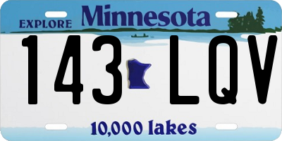 MN license plate 143LQV