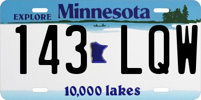 MN license plate 143LQW