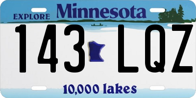 MN license plate 143LQZ