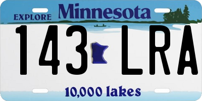 MN license plate 143LRA
