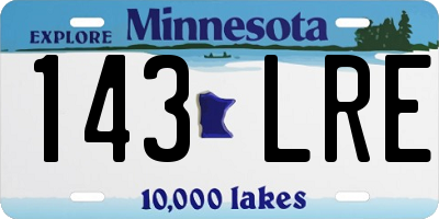 MN license plate 143LRE