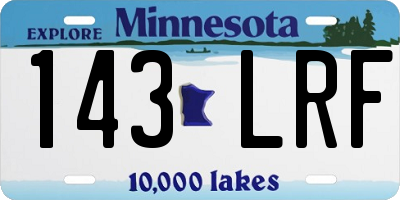 MN license plate 143LRF