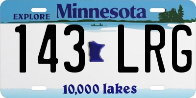 MN license plate 143LRG