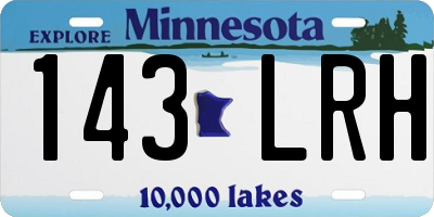MN license plate 143LRH