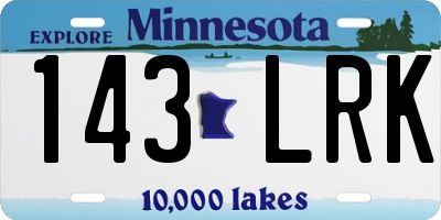 MN license plate 143LRK