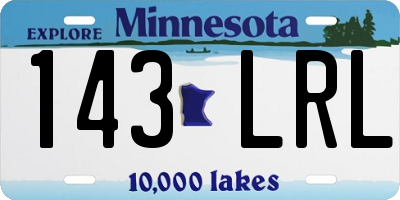 MN license plate 143LRL