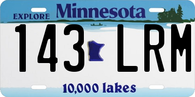 MN license plate 143LRM