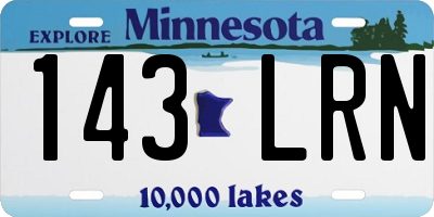 MN license plate 143LRN