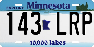 MN license plate 143LRP