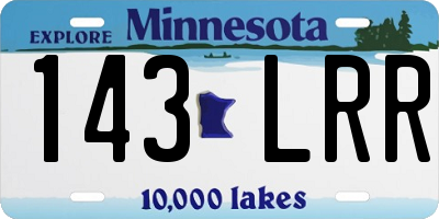 MN license plate 143LRR