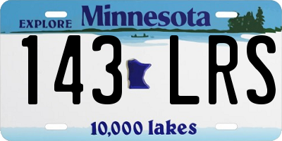 MN license plate 143LRS