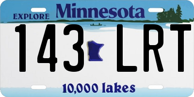 MN license plate 143LRT