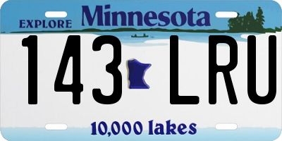 MN license plate 143LRU