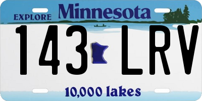 MN license plate 143LRV