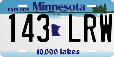 MN license plate 143LRW