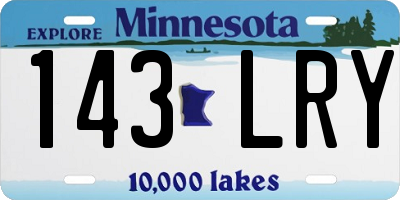 MN license plate 143LRY