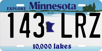 MN license plate 143LRZ
