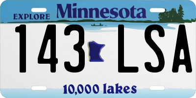 MN license plate 143LSA