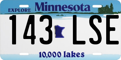 MN license plate 143LSE