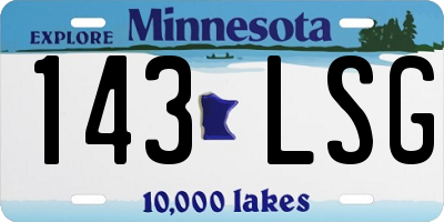 MN license plate 143LSG