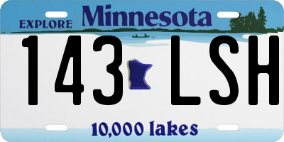 MN license plate 143LSH