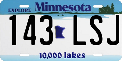 MN license plate 143LSJ