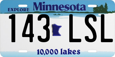 MN license plate 143LSL