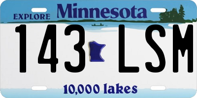 MN license plate 143LSM