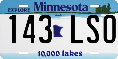 MN license plate 143LSO