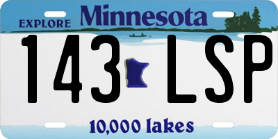 MN license plate 143LSP