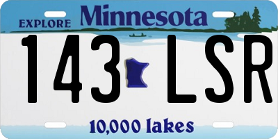 MN license plate 143LSR