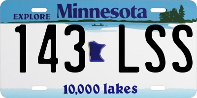 MN license plate 143LSS